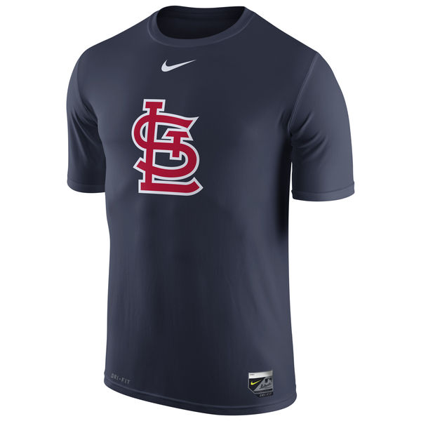 MLB Men St. Louis Cardinals Nike Authentic Collection Legend Logo 1.5 Performance TShirt  Navy->mlb t-shirts->Sports Accessory